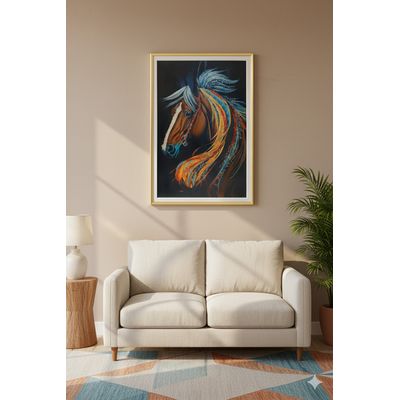 Imagen 2 del producto Cuadro Caballo con Cristales Moderno y Minimalista 40x60