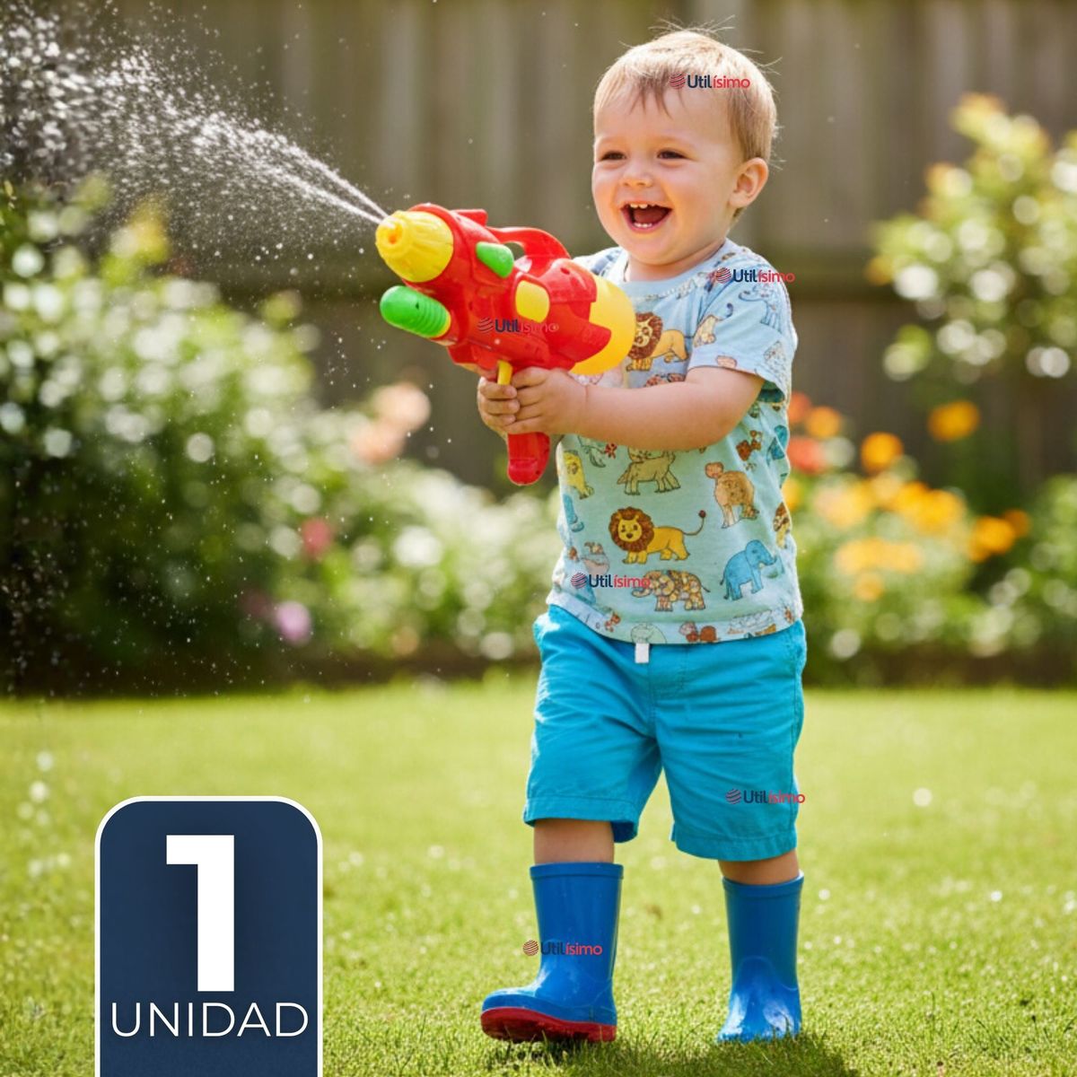UTILISIMO - Pistola De Agua 300ml 32cm Colores Surtidos Juguete Lanza Agua Niño Niña