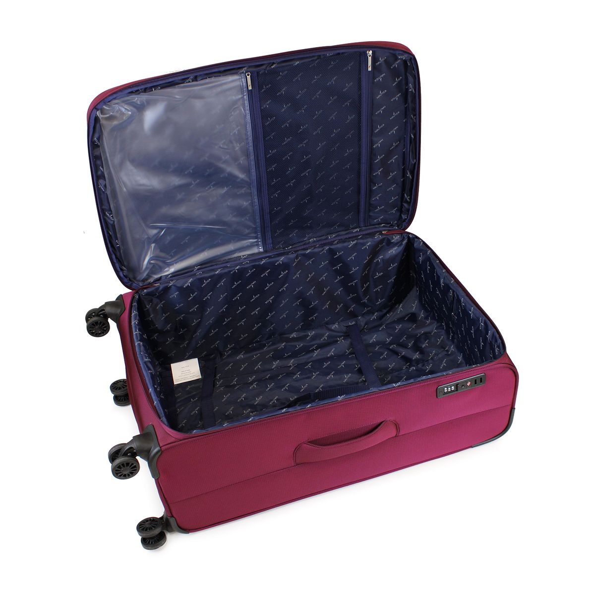 NAUTICA - Set de 3 maletas blanda de tela S+M+L Nautica Marbella burdeo