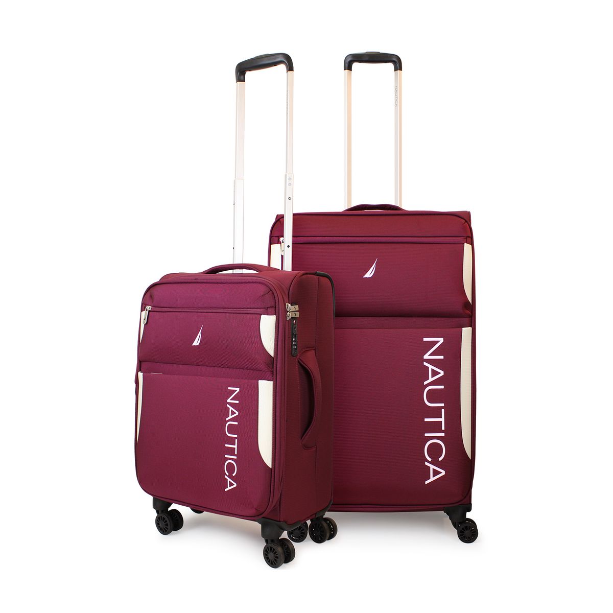 NAUTICA - Pack 2 maletas blanda de tela S+M Nautica Marbella 10k y 20k burdeo