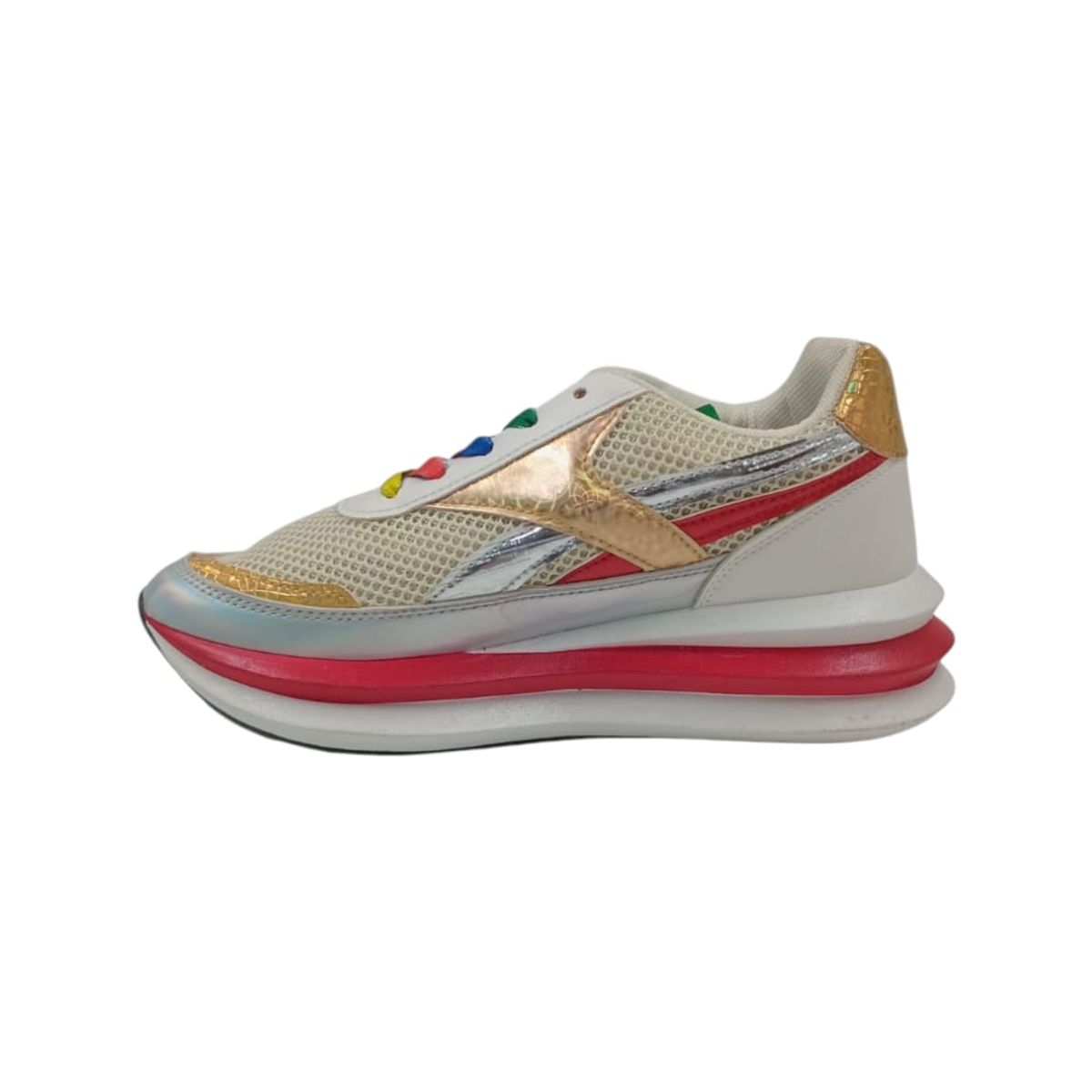 HERIEL - Zapatilla Roja Plataforma Mujer