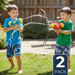 UTILISIMO - Pack 2 Pistolas De Agua 300ml 32cm Colores Surtidos Juguete Lanza Agua Niño Niña