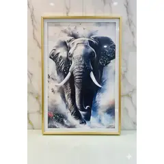 GENERICO - Cuadro Elefante con Cristales de Diseño Moderno 40x60cm