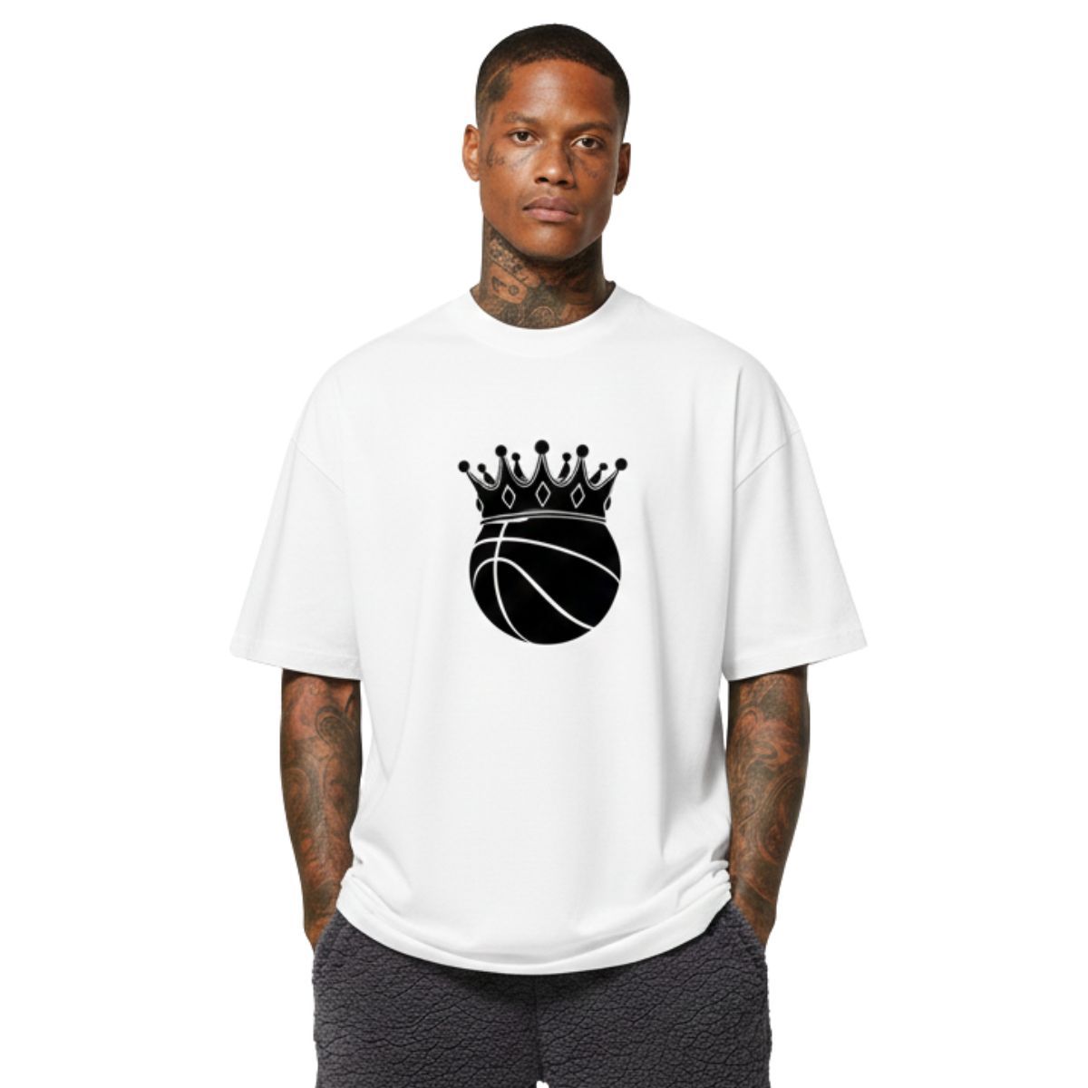 TRIPLE PLAY - Polera Oversize Streetwear 100% Algodón basket King