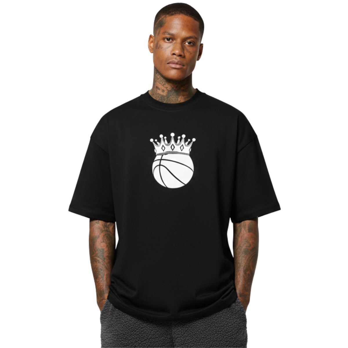TRIPLE PLAY - Polera Oversize Streetwear 100% Algodón basket King