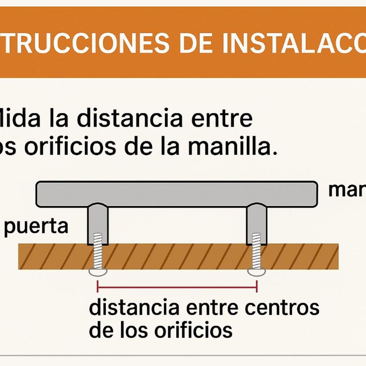 DMC - Tirador Manilla Madrid 10mm x 128mm Acero DMC