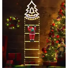 GENERICO - Santa Claus en Escala de Pino Navideño