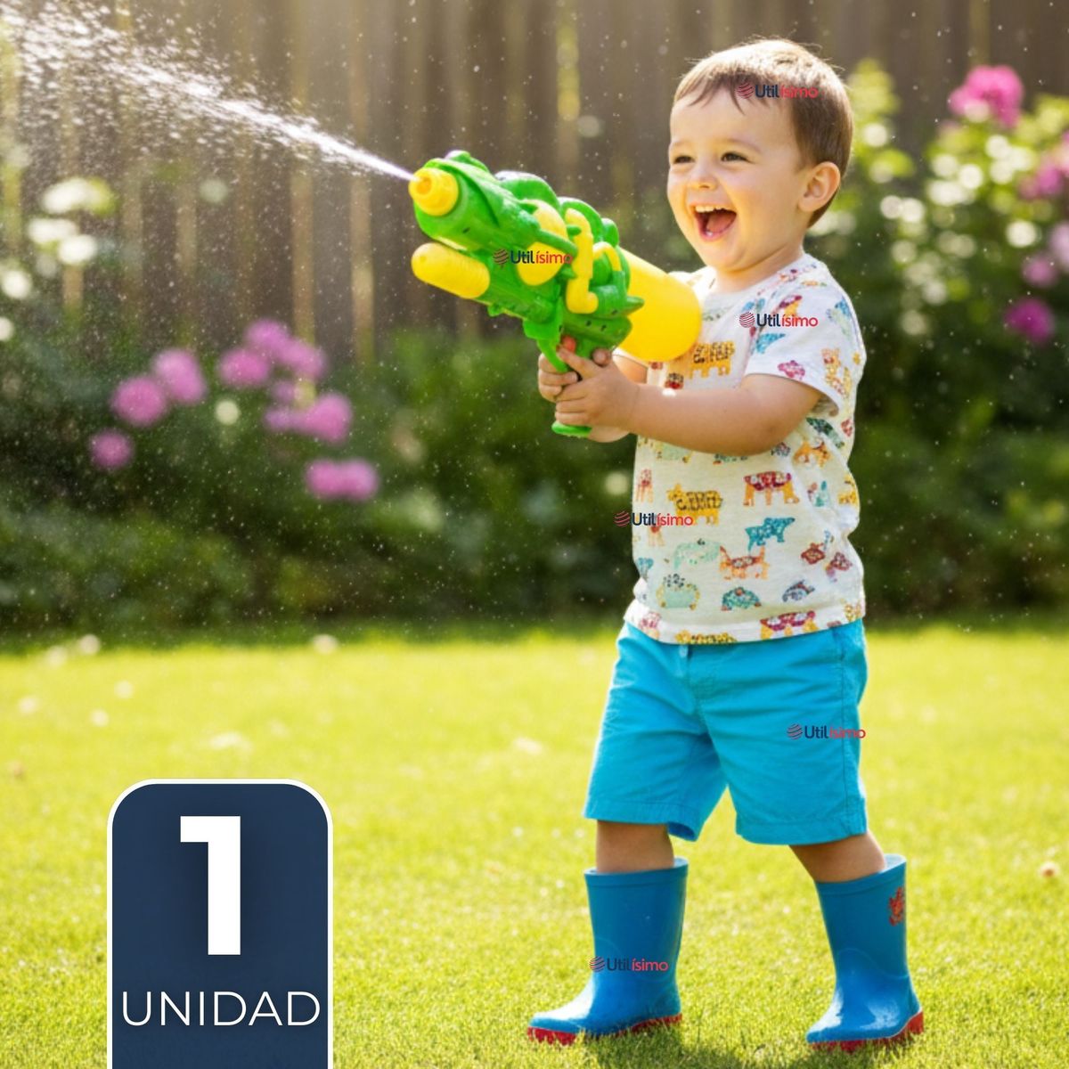 UTILISIMO - Pistola De Agua 500ml 45cm Colores Surtidos Juguete Lanza Agua Niño Niña