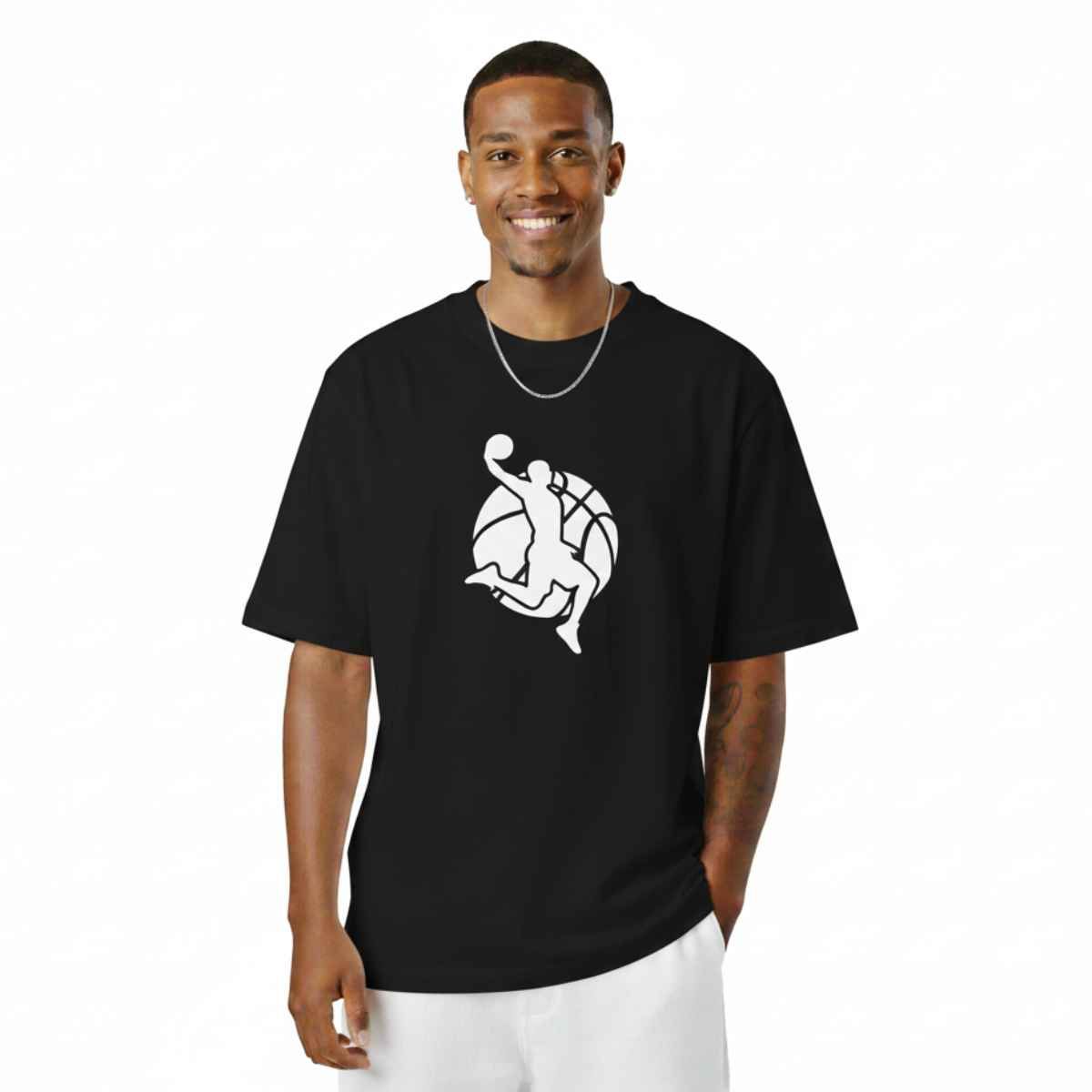 TRIPLE PLAY - Polera Oversize Streetwear 100% Algodón basket