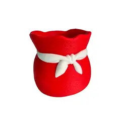 GENERICO - Adorno Navidad - Jarrón en forma de bolsa de regalo