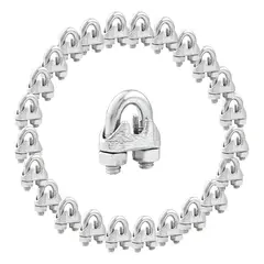 GENERICO - Prensa Crosby Abrazadera Candado Para Piola 38 10mm 25uds