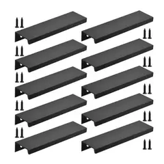 GENERICO - Tiradores Manilla Negro, Tirador Mueble Puerta 15cm 10 Unid