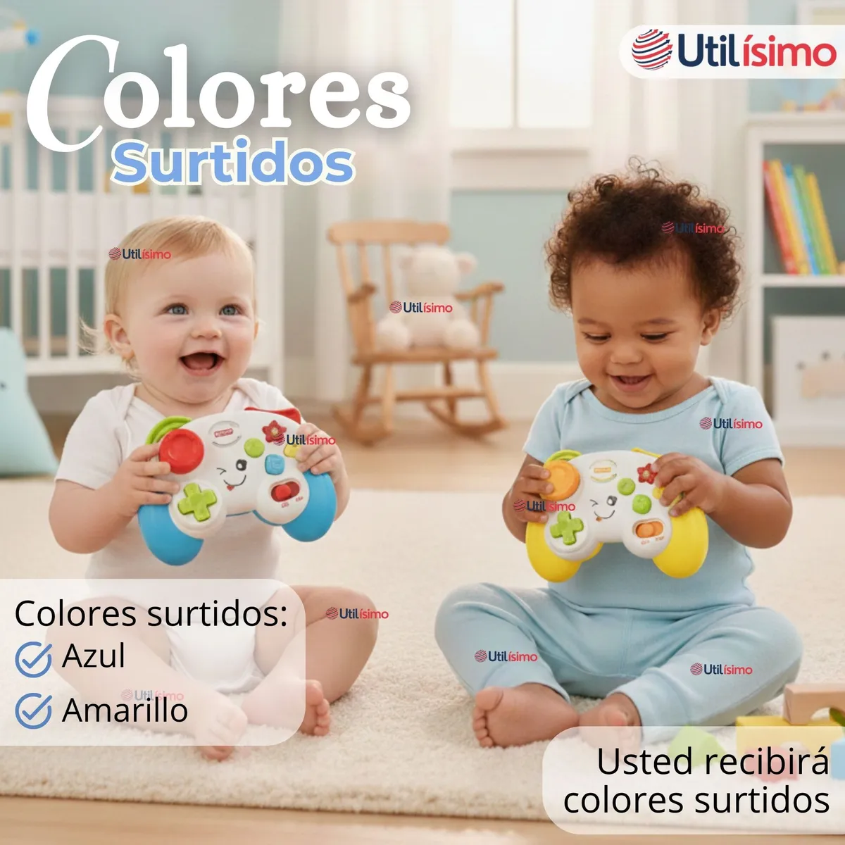 TEDMIMAK - Control Mando Interactivo Música Y luces Juguete Colores Surtidos Bebé Niño Niña