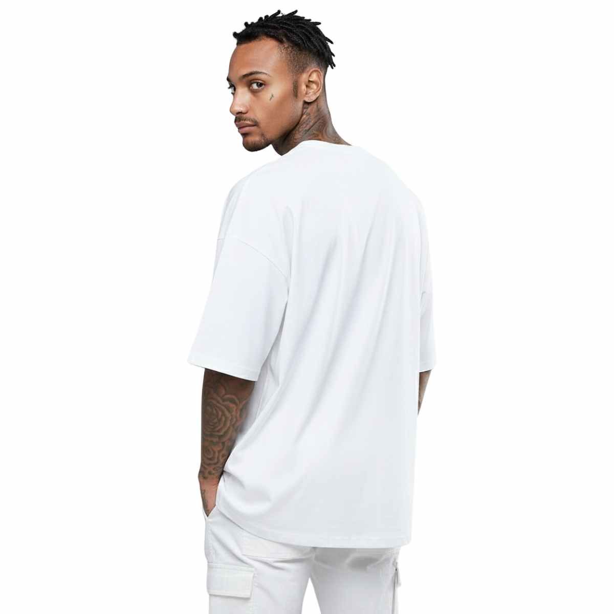 TRIPLE PLAY - Polera Oversize Streetwear 100% Algodón Aro de basket