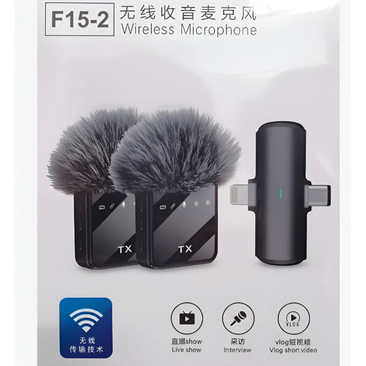 GENERICO - Pack de Microfono Inalambrico Dual