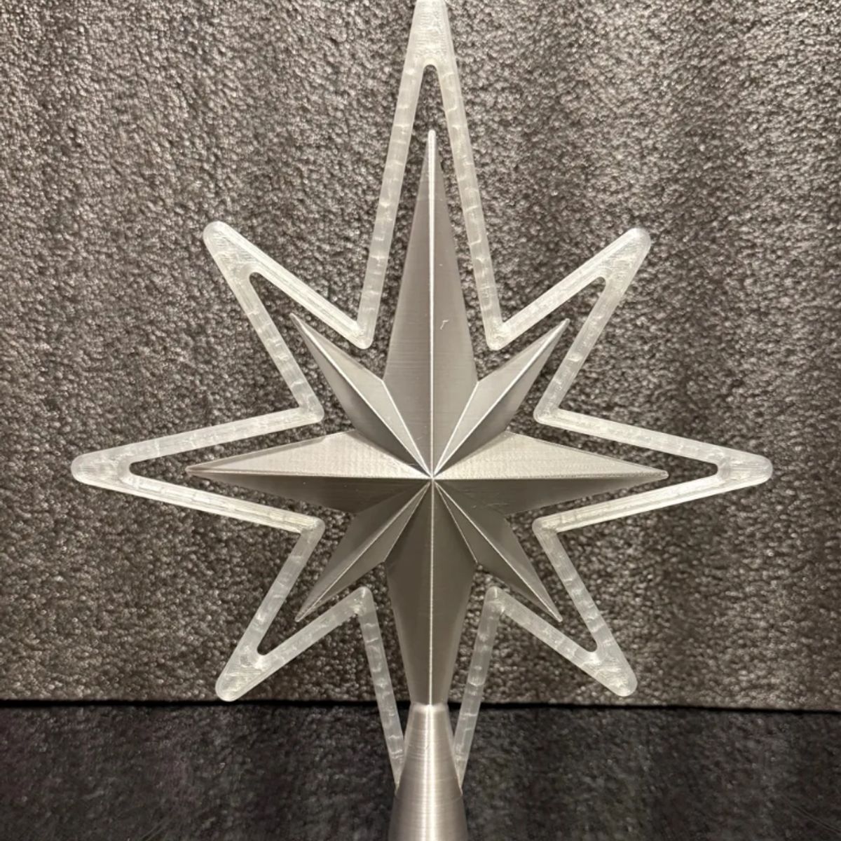 GENERICO - Adorno navidad - Estrella para punta árbol