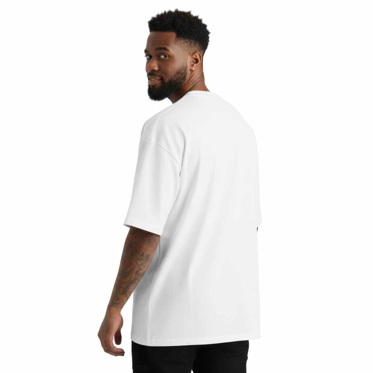 TRIPLE PLAY - Polera Oversize Streetwear 100% Algodón Love basket