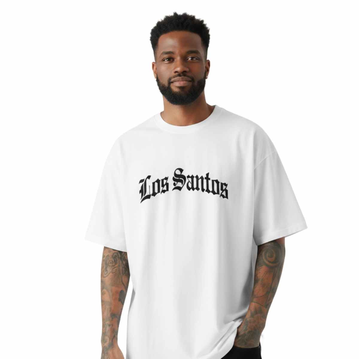 TRIPLE PLAY - Polera Oversize Streetwear 100% Algodón Los Santos