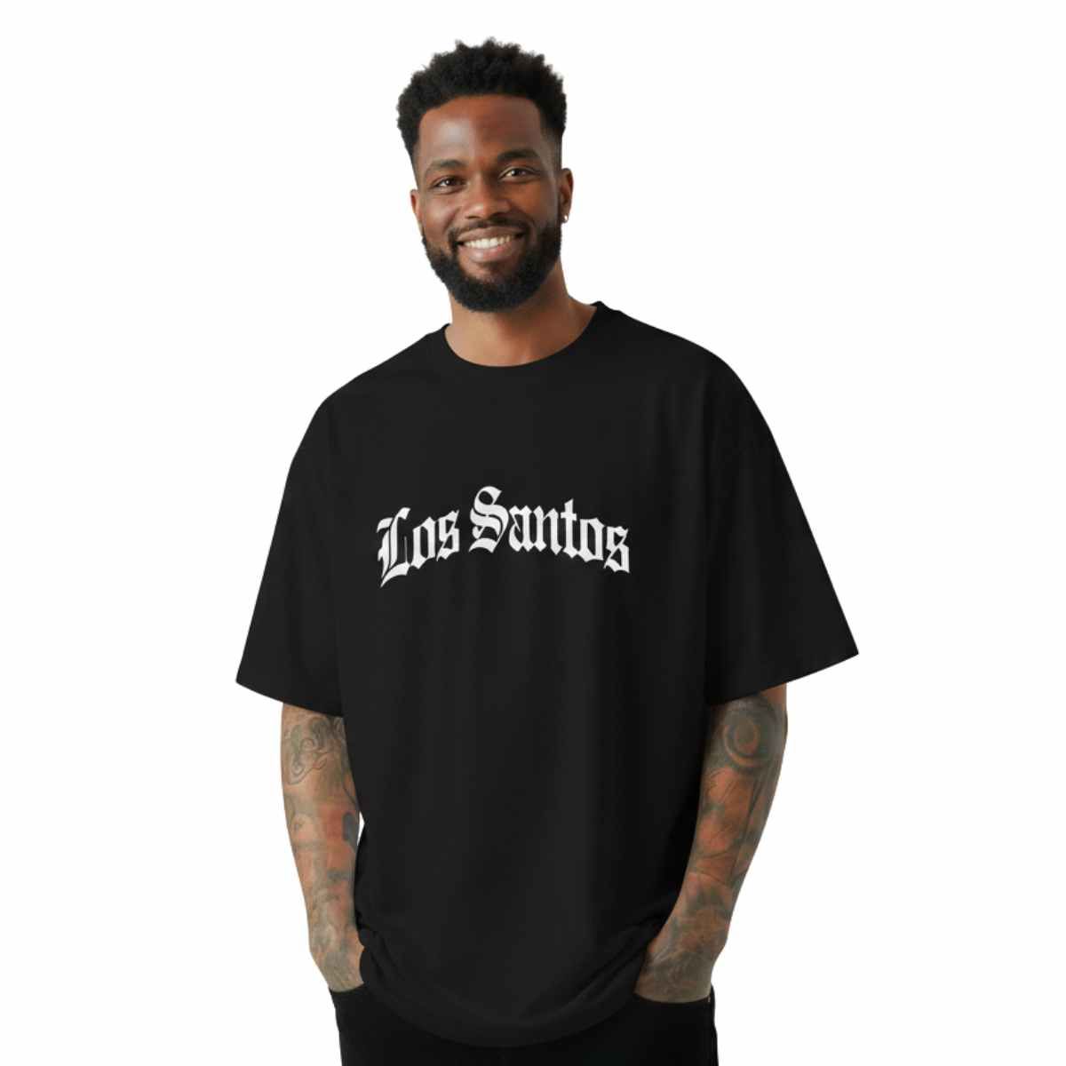 TRIPLE PLAY - Polera Oversize Streetwear 100% Algodón Los Santos