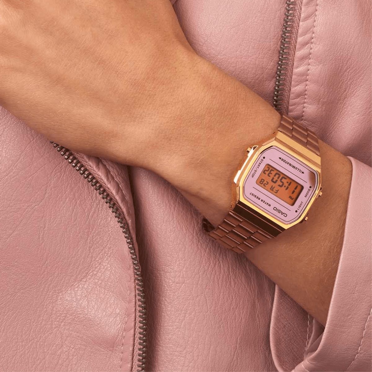 CASIO - RELOJ CASIO A168WECM-5DF BORNCE DORADO PLATEADO