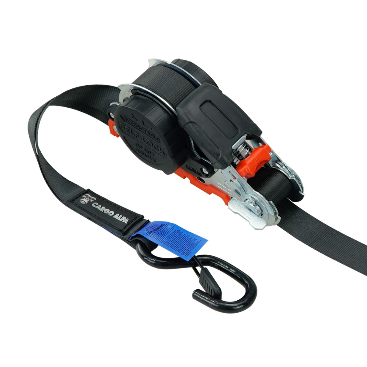 CARGO ALFA - Pack 2un Eslinga Retráctil Correa Amarre 2,5cm x 5 metros 680kg Cargo Alfa