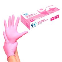 Guantes de Nitrilo tallas colores NovaCure - ROSADO L