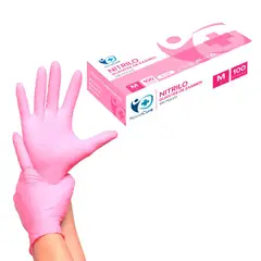 ULTRAESTETICA - Guantes de Nitrilo tallas colores NovaCure - ROSADO L