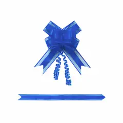 DALI - Cintas de Regalo 30mm – Pack 10 Unidades - Precortadas, Estirables, Azul