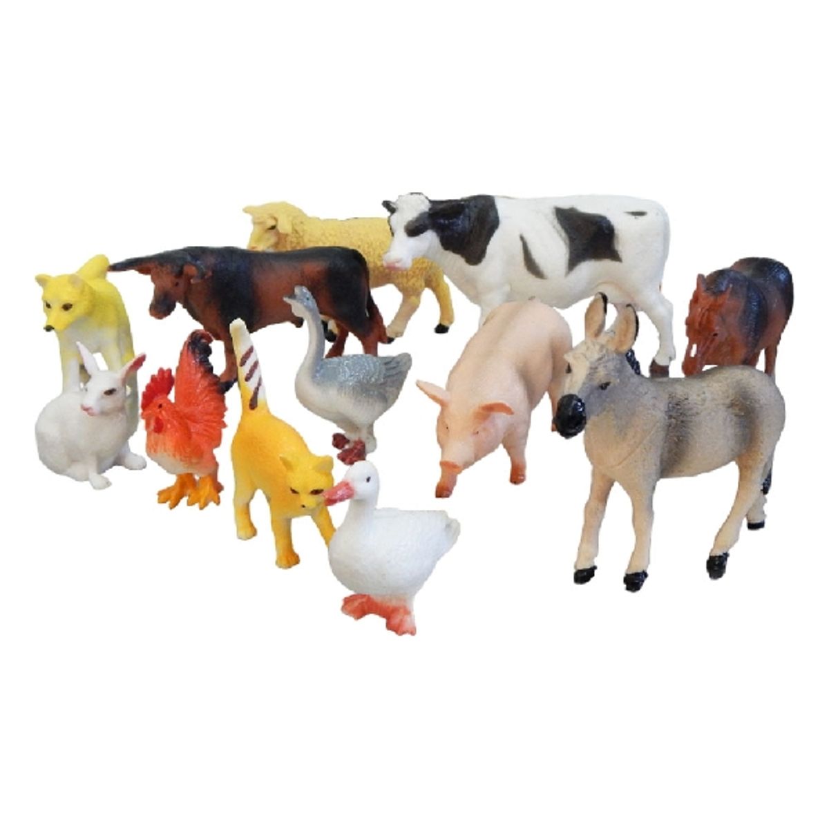 GENERICO - SET DE 6 ANIMALES DE GOMA BLANDA CHICOS