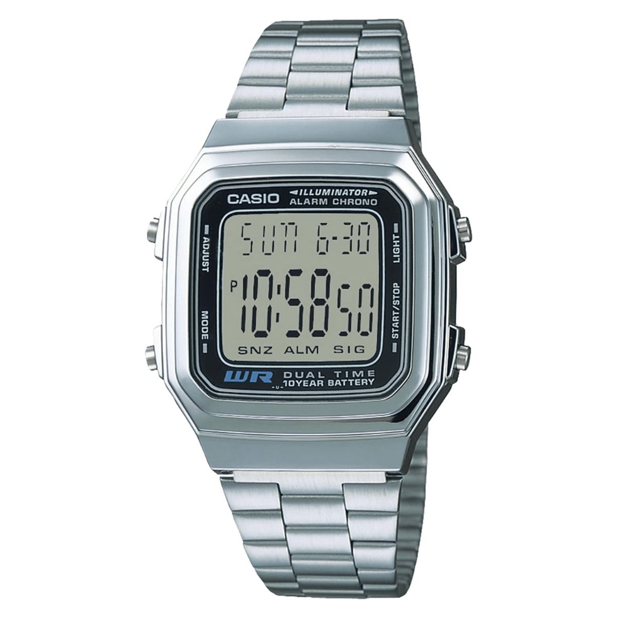CASIO - RELOJ CASIO A178WA-1ADF PLATEADO UNISEX