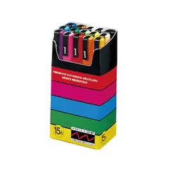 UNI POSCA - Set posca 15 colores 3M