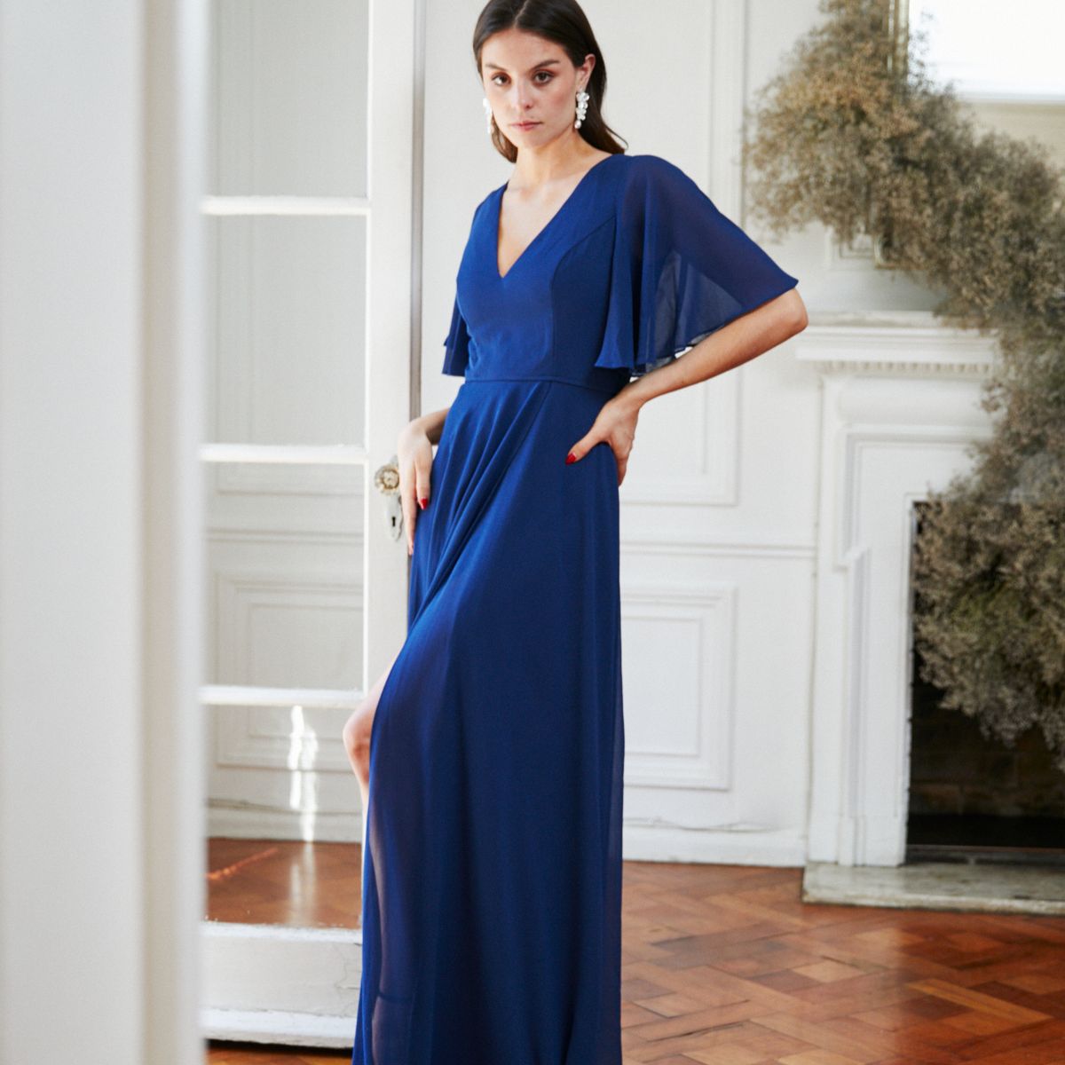 MI PLACARD - Vestido Largo de Fiesta Cristina Azul Oscuro