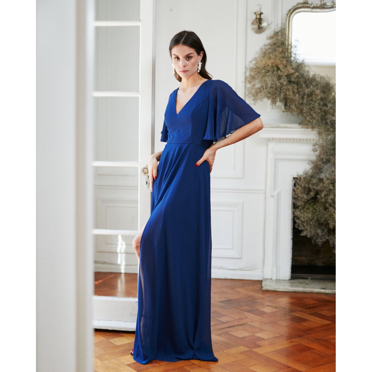 MI PLACARD - Vestido Largo de Fiesta Cristina Azul Oscuro