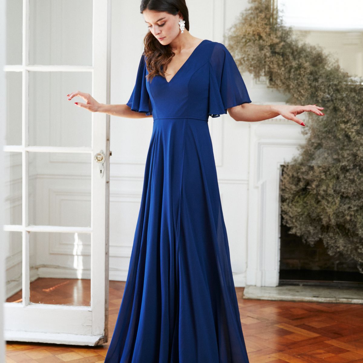 MI PLACARD - Vestido Largo de Fiesta Cristina Azul Oscuro