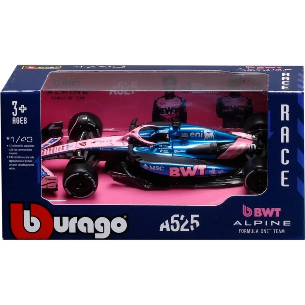 BBURAGO - BURAGO 38257 1-43 RACE FORMULA BWT ALPINE F1 TEAM A525 (