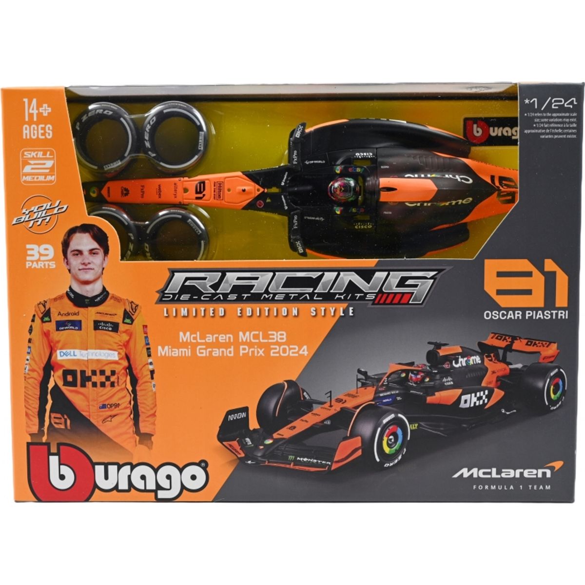 BBURAGO - BURAGO 28512 1-24 RACE FORMULA MCLAREN MCL38 MODEL KIT W