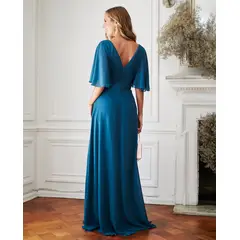 MI PLACARD - Vestido Largo de Fiesta Cristina Turquesa Oscuro