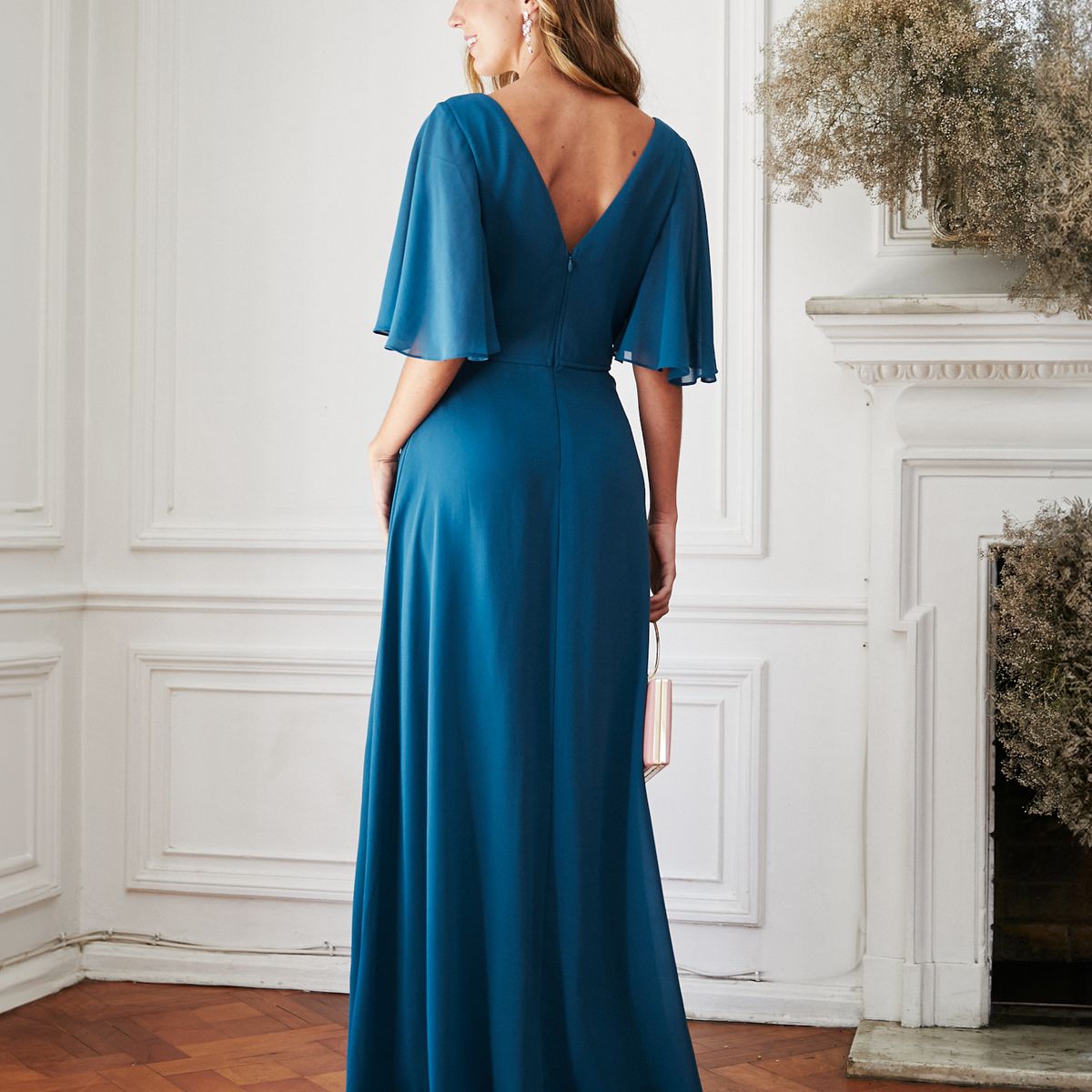 MI PLACARD - Vestido Largo de Fiesta Cristina Turquesa Oscuro