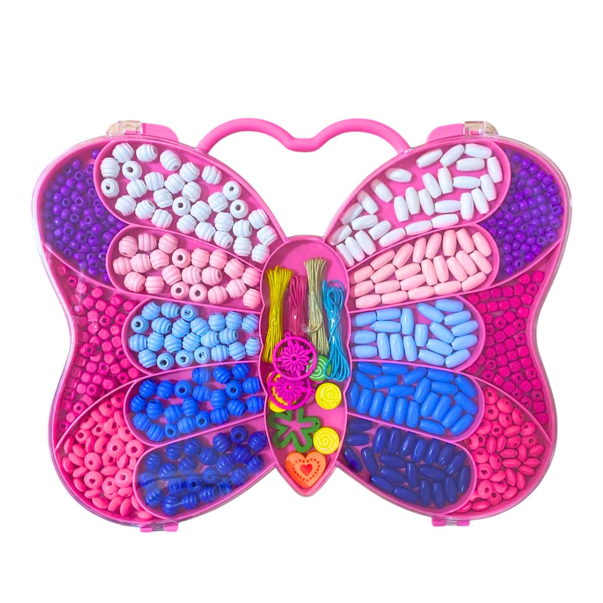 GENERICO - Juguete Kit Para Hacer Pulseras Y Collares Set Manualidades Rosa