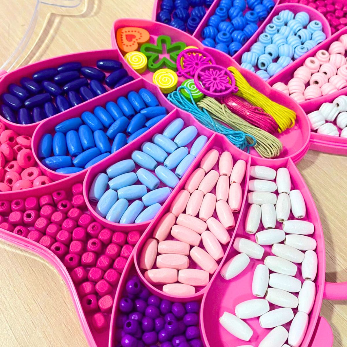 GENERICO - Juguete Kit Para Hacer Pulseras Y Collares Set Manualidades Rosa