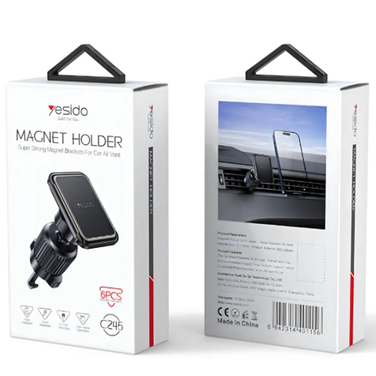 YESIDO - Soporte Porta Celular Holder Magnetico Universal Para Auto C245 Yesido