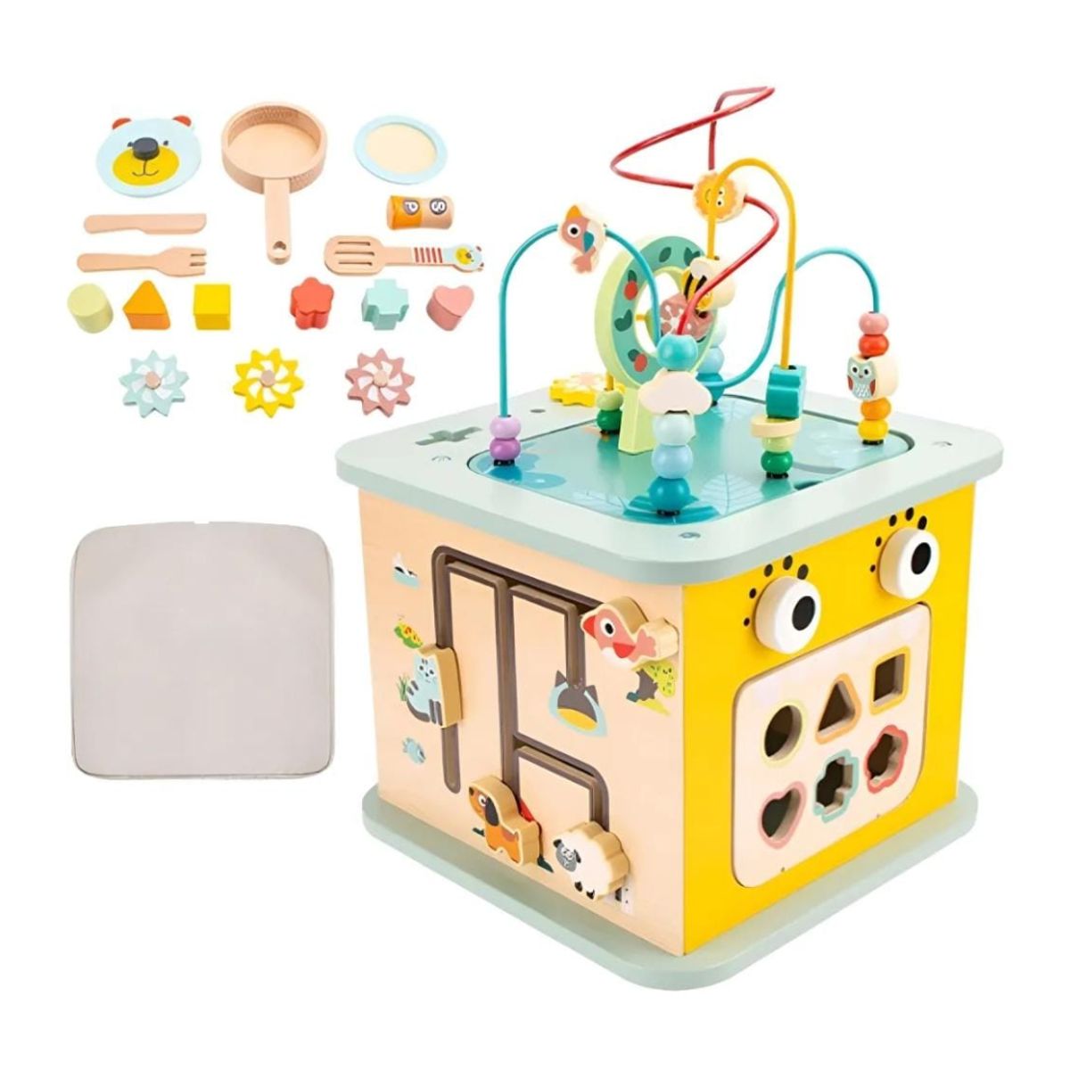 GENERICO - JUEGO CUBO DIDACTICO COCINA SENSORIAL MONTESSORI