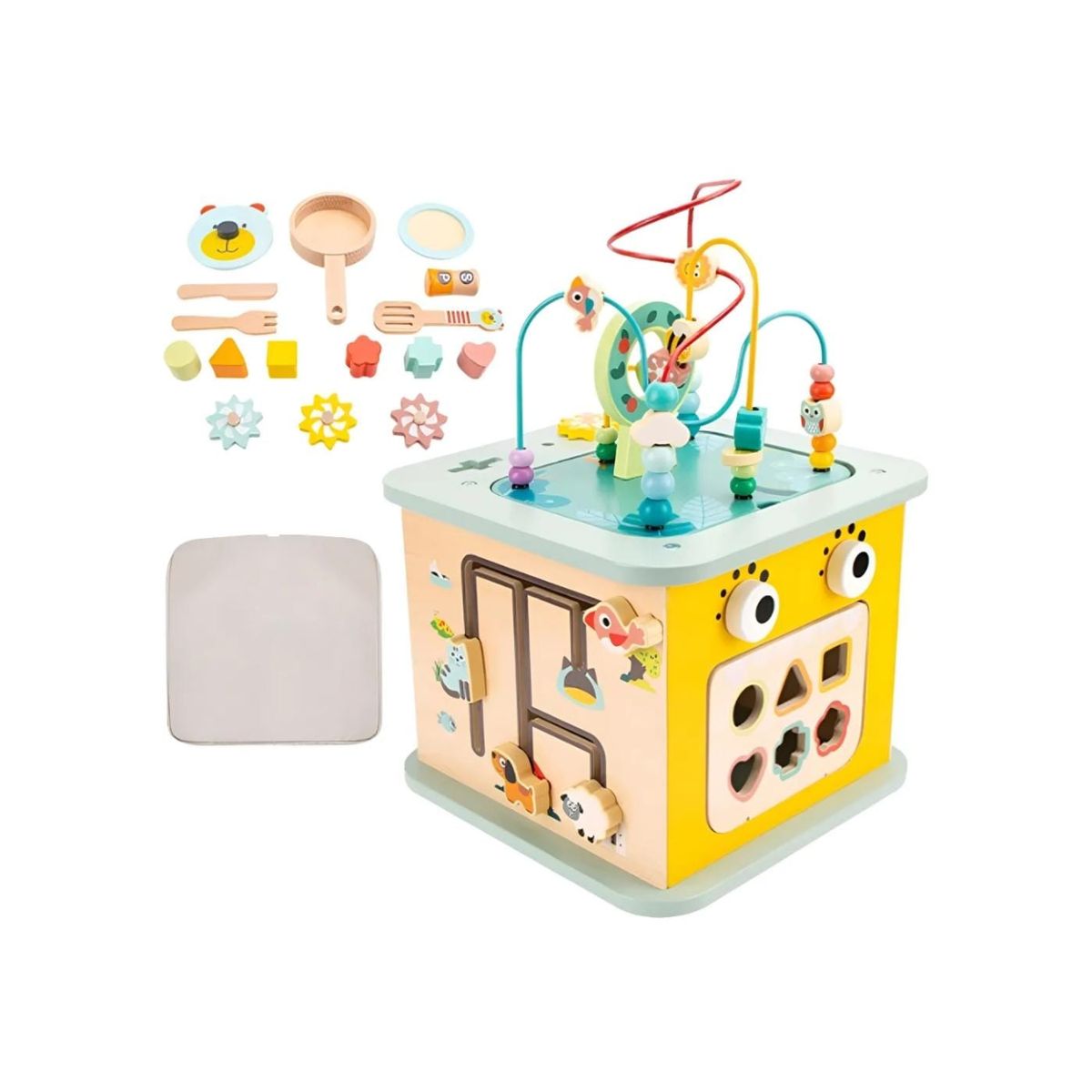 GENERICO - JUEGO CUBO DIDACTICO COCINA SENSORIAL MONTESSORI