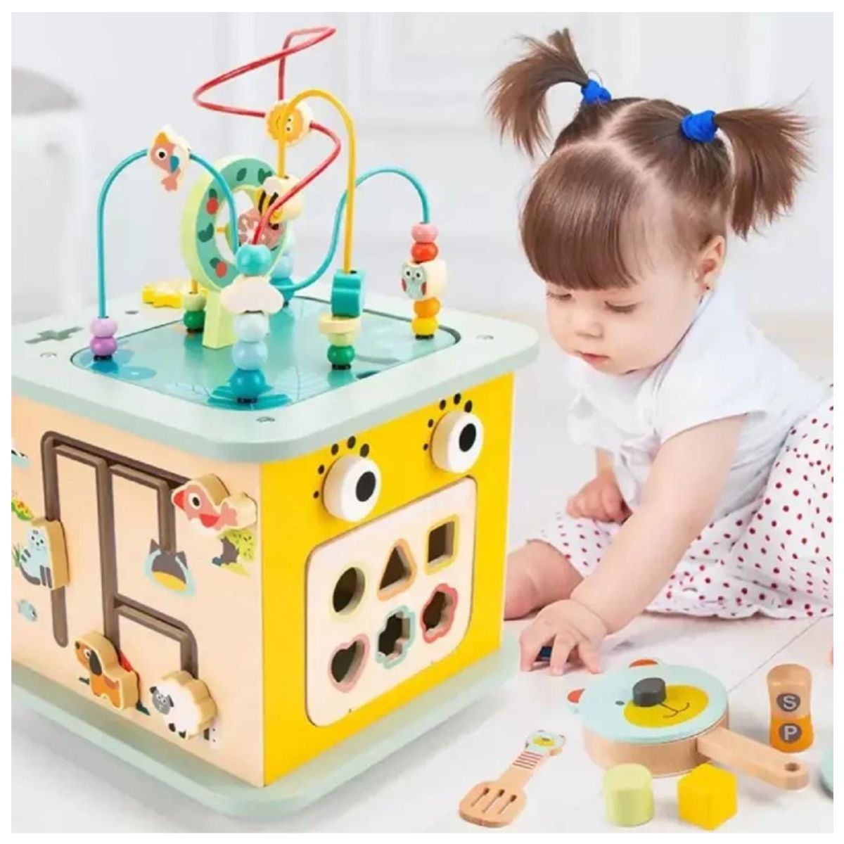 GENERICO - JUEGO CUBO DIDACTICO COCINA SENSORIAL MONTESSORI