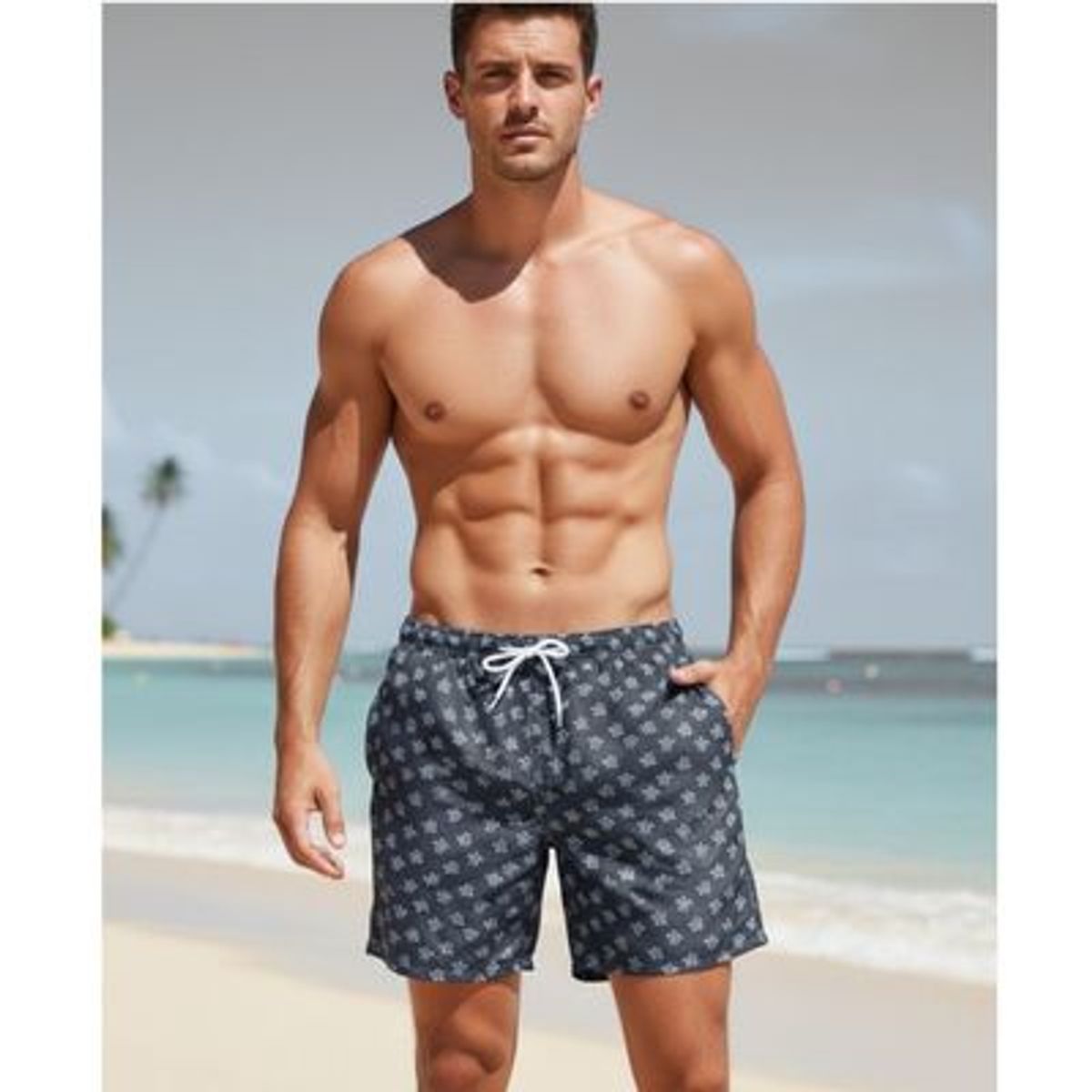 LIKE SHOP - Traje De Baño Hombre Forro Malla Bolsillos Colores Diseños 001