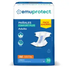 EMUMED - Emuprotect Comfort Plus 36 Und X 2 Paq 72 Pañales M