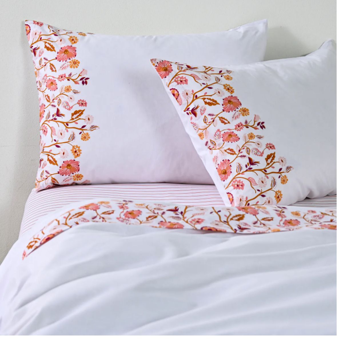 CANNON - Juego de Sabanas 1.5 Plaza AF Cannon 144 Hilos Trópico coral