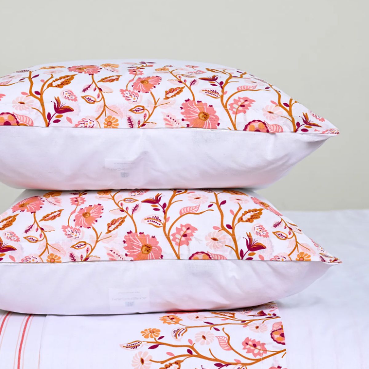 CANNON - Juego de Sabanas 1.5 Plaza AF Cannon 144 Hilos Trópico coral