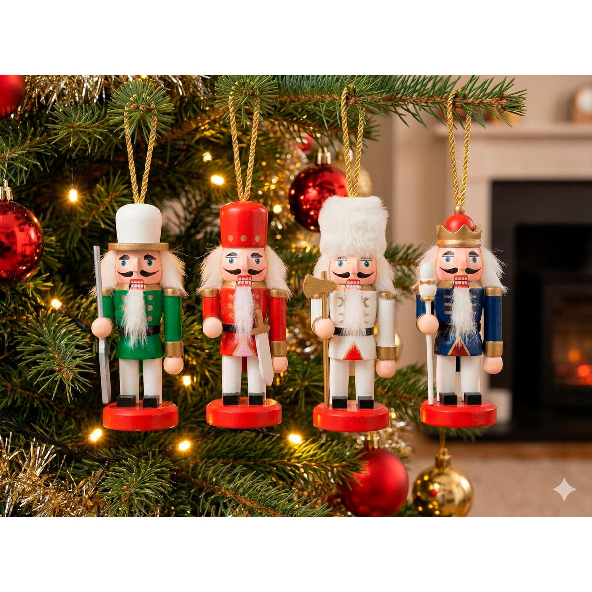 GENERICO - Set de 4 Soldados Cascanueces 10cm Navidad Pascuero !