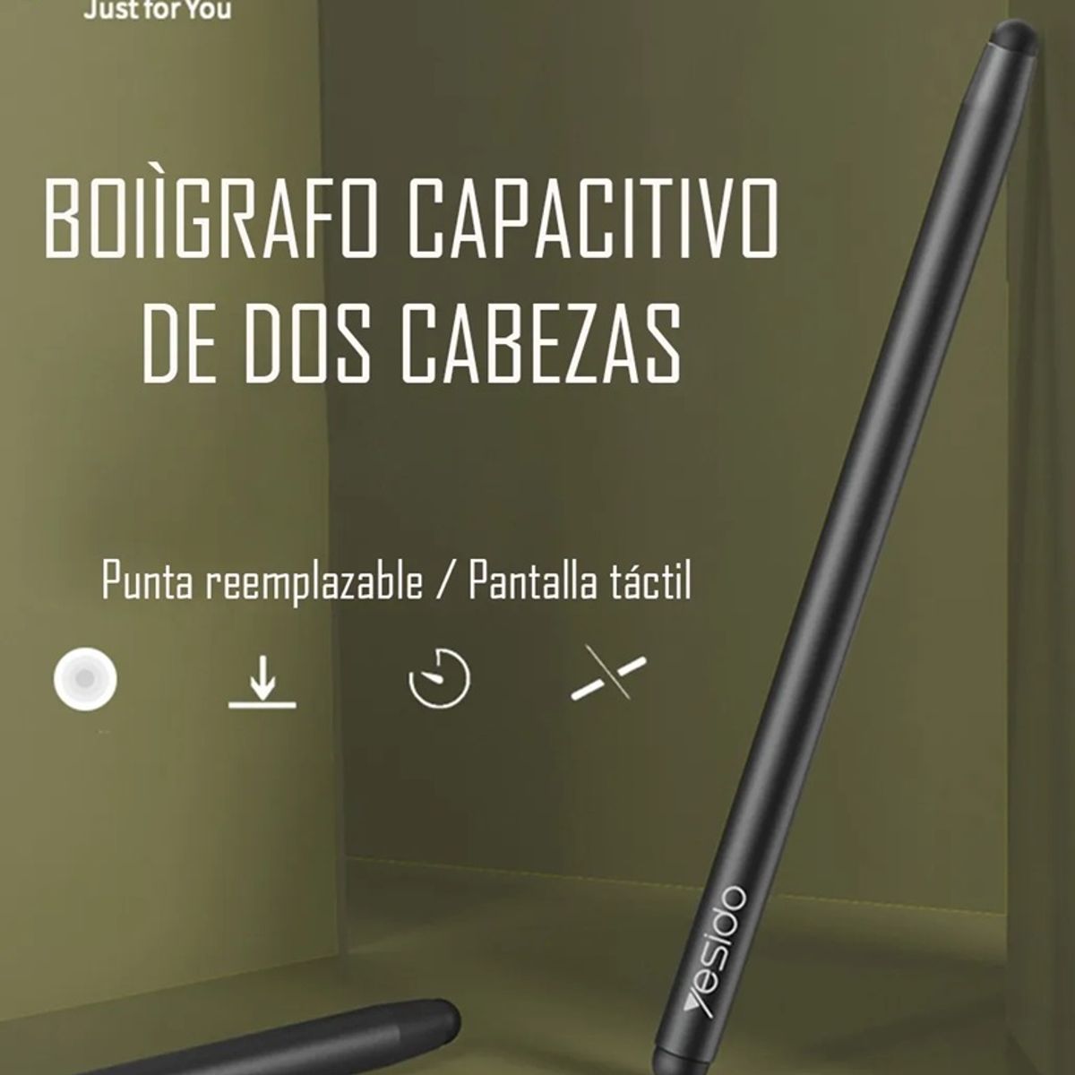 YESIDO - Lápiz Táctil Óptico Capacitivo Doble Punta Yesido ST01